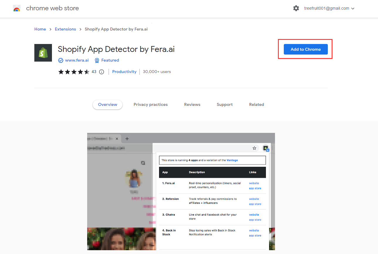 Shopify App Detector Extension